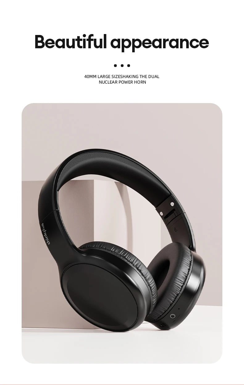 Auriculares Lenovo TH30 inalámbricos Bluetooth HiFi estéreo deportivos con micrófono, auriculares de música plegables, auriculares para juegos de baja latencia