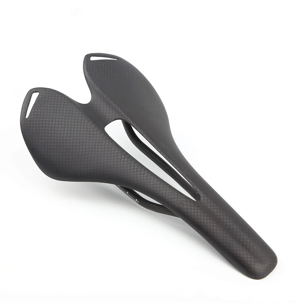 Asiento de bicicleta ultraligero de carbono 3K, sillín de carreras MTB, sillín de bicicleta de carretera ondulado para hombres, colchoneta de asiento de ciclismo, Pieza de repuesto