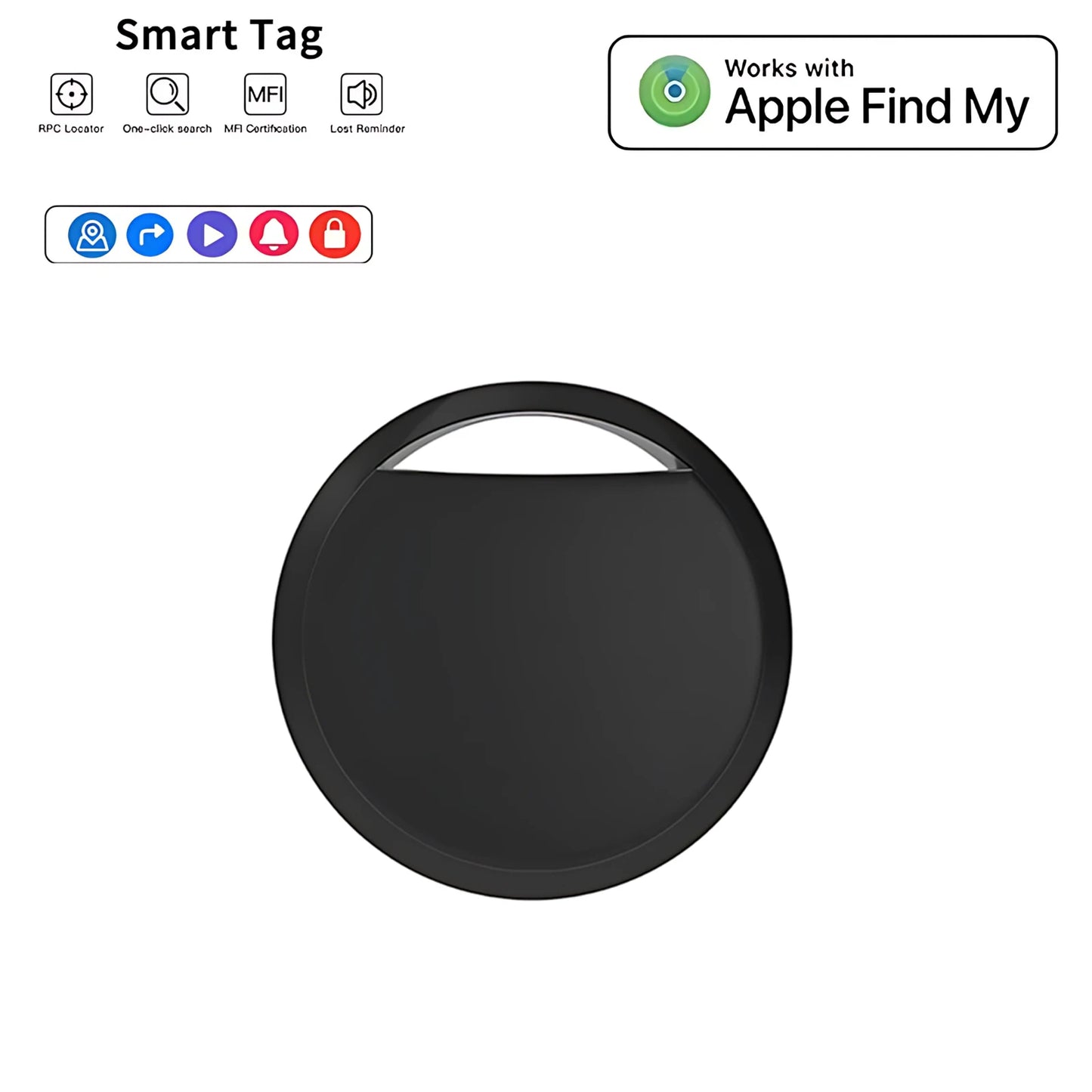 Mini Bluetooth Smart GPS Tracker, works with Find My App iTag, Anti-loss Reminder Device, MFI Rated Locator, Car Key, Kids Pet Finder