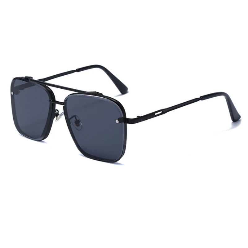 Nuevas gafas de sol degradadas para hombre, moda, metal, montura grande, gafas de sol, marca de lujo, Lunette De Soleil Homme