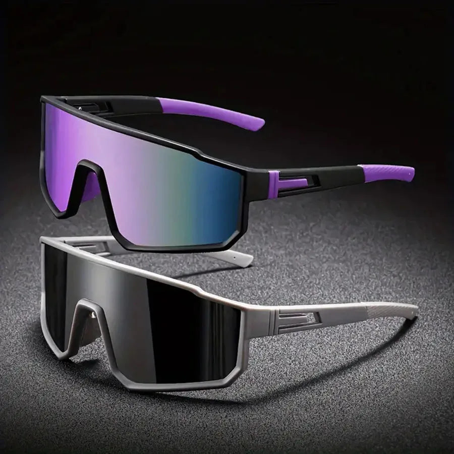 Men's oversized cycling glasses, bike, windproof, colorful coating, outdoor sports sunglasses, motorcycle