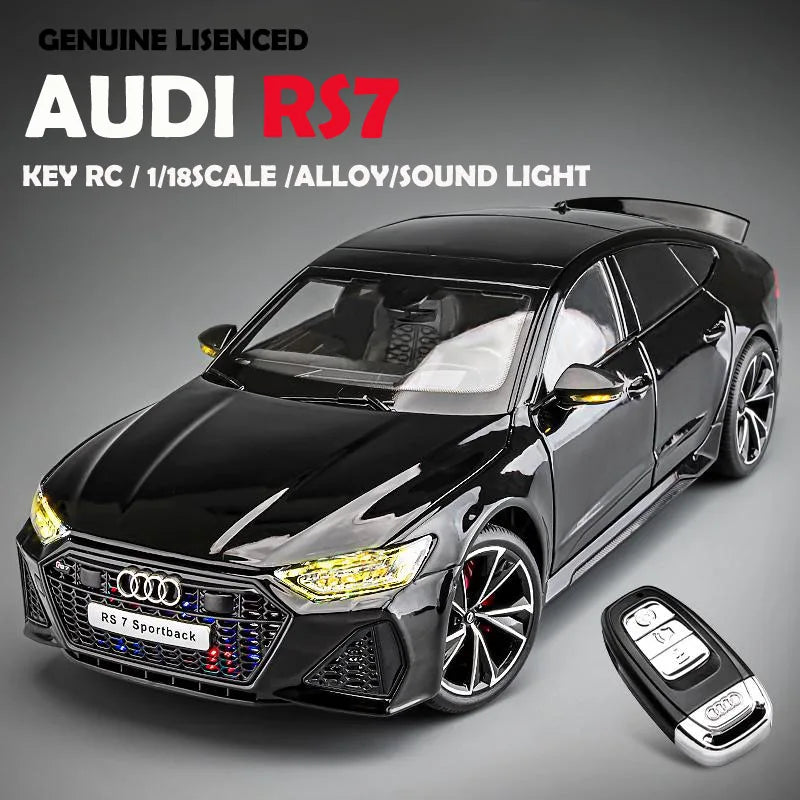 Maqueta de coche de aleación con licencia oficial 1:18 AUDI RS7 Sportback, coche en miniatura coleccionable, decoración del hogar, regalo de cumpleaños para novio