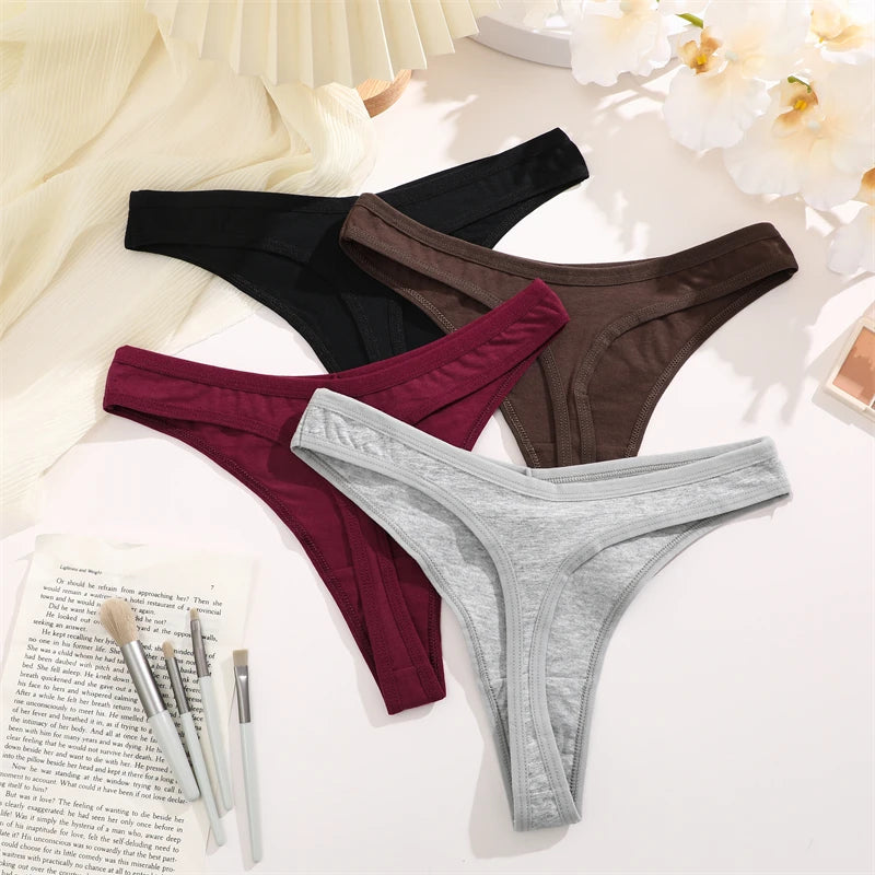 String Sans Couture Coton Femme — Lot de 3 Pièces Confort Quotidien