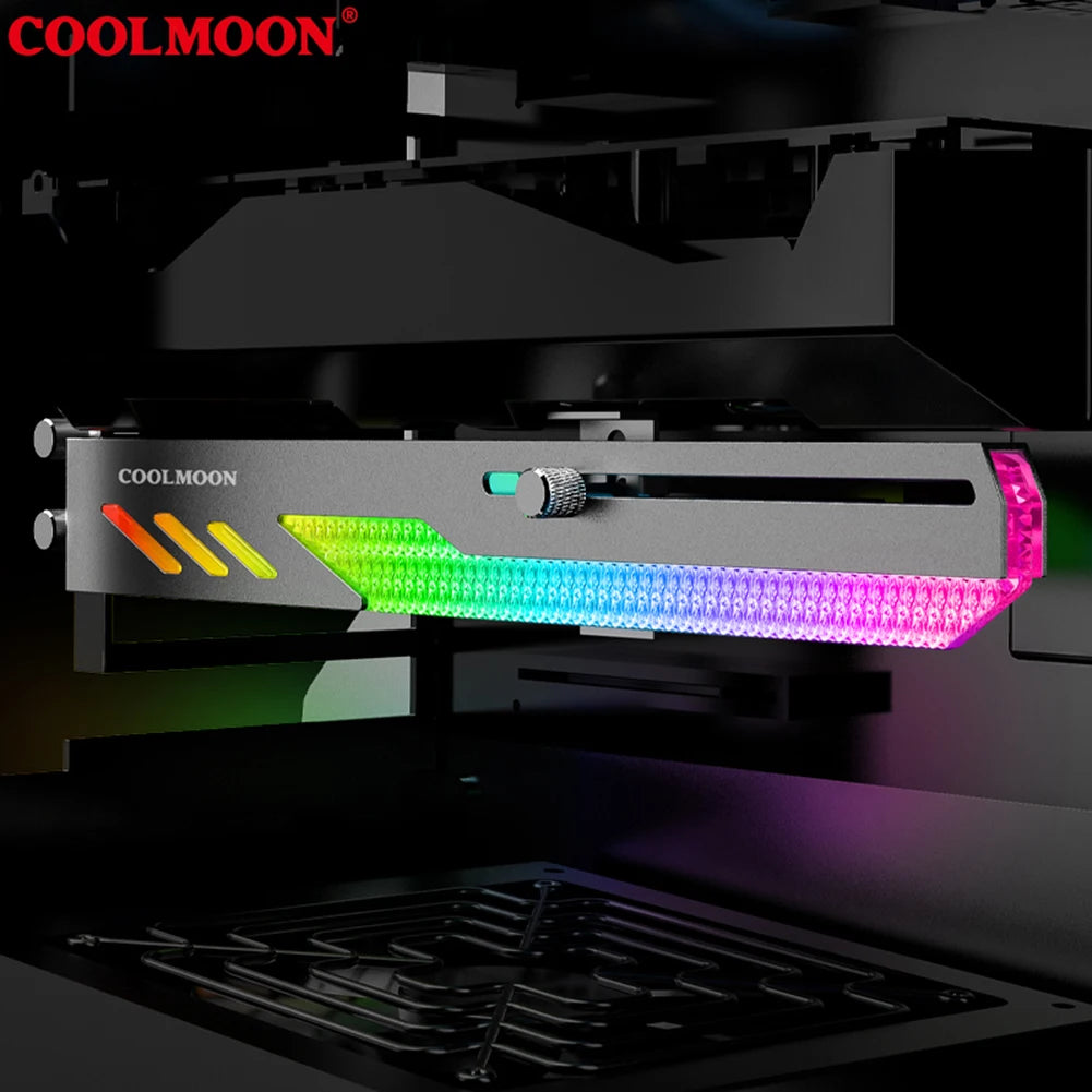 Support de carte vidéo GT8 personnalisé, 5V, 3 broches, ARGB, GPU, VGA, boîtier PC de bureau, accessoires de bricolage