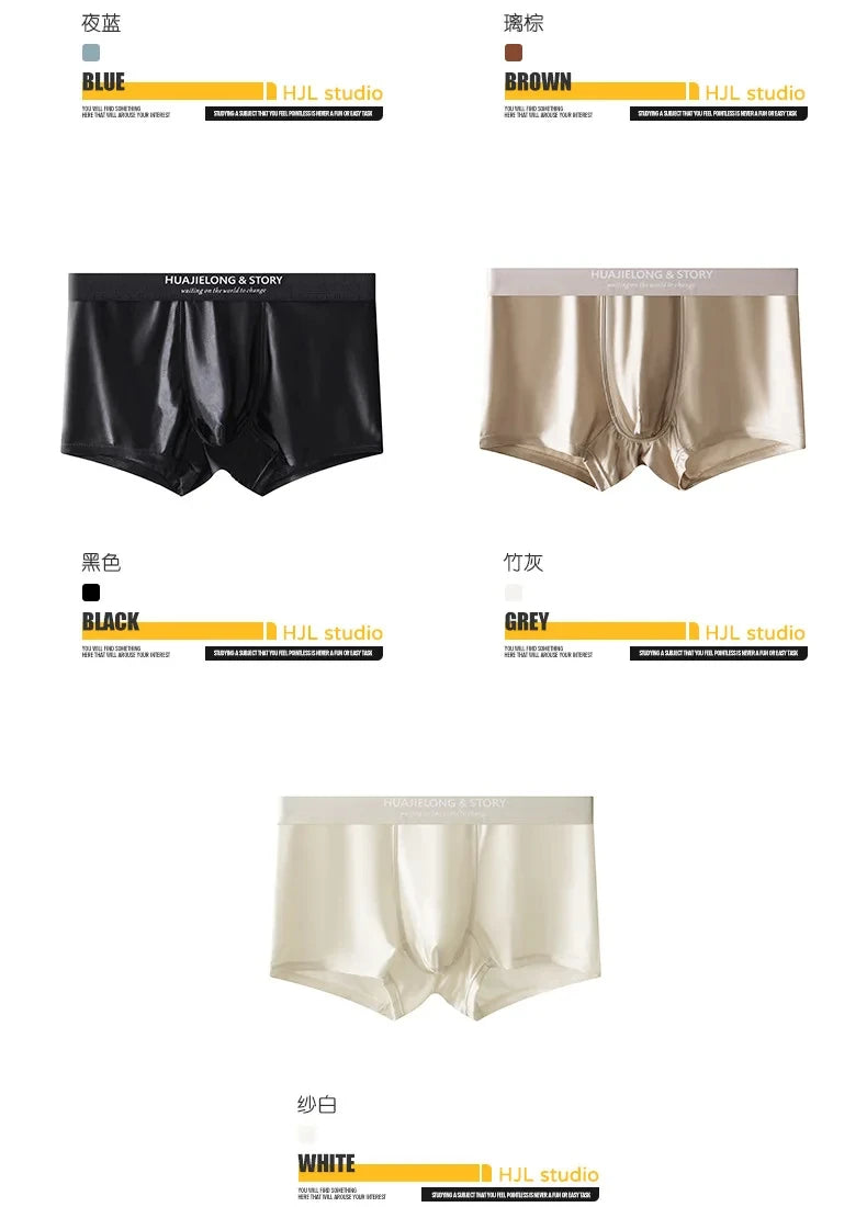 Boxer Satin Soie Homme — Respirant, Mince & Sans Couture