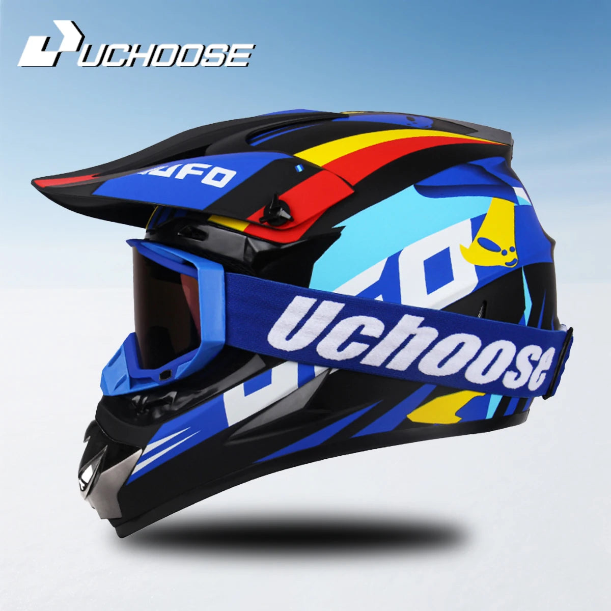 Casque Moto Motocross Enfants Tout-Terrain — Professionnel Lunettes Cadeau