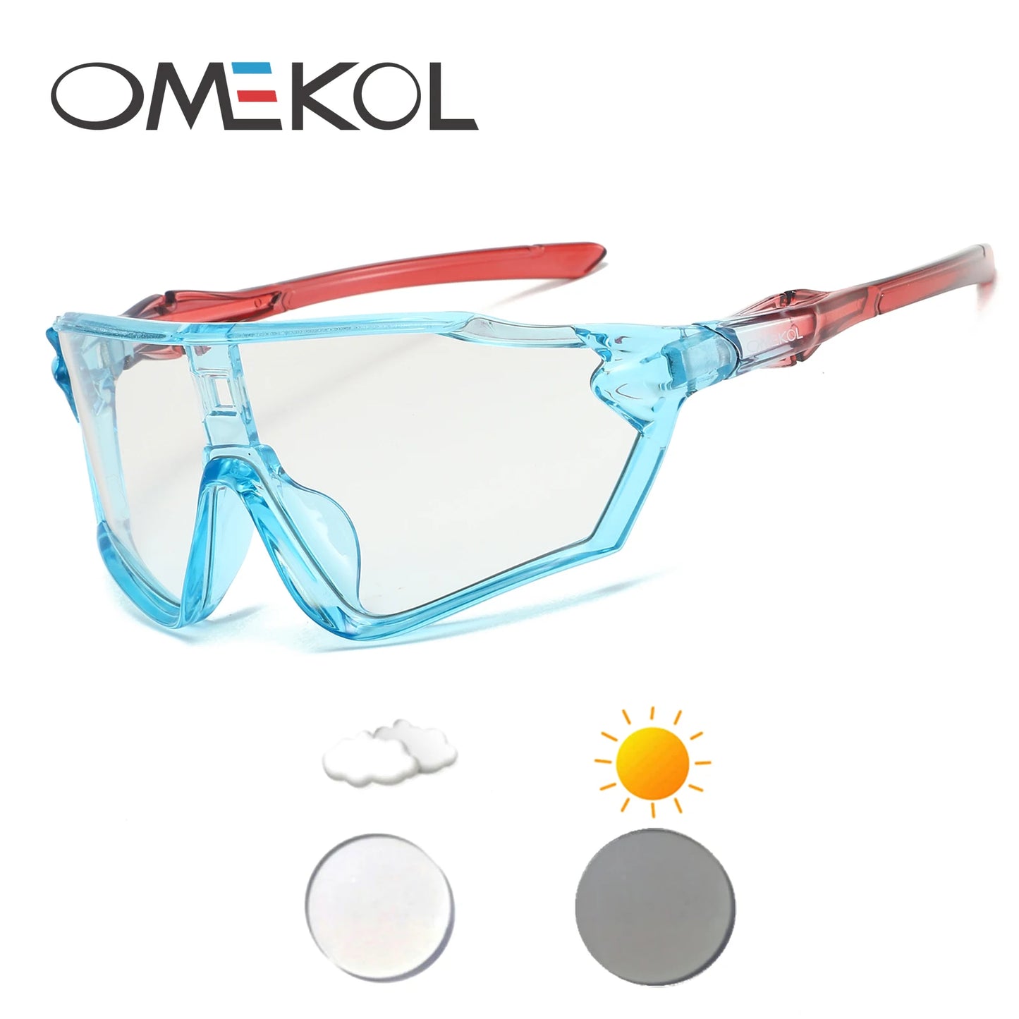 Photochromic Cycling Glasses Sports Bike Sunglasses Men Women MTB Bicycle Eyewear Baseball Softball Sunglasses