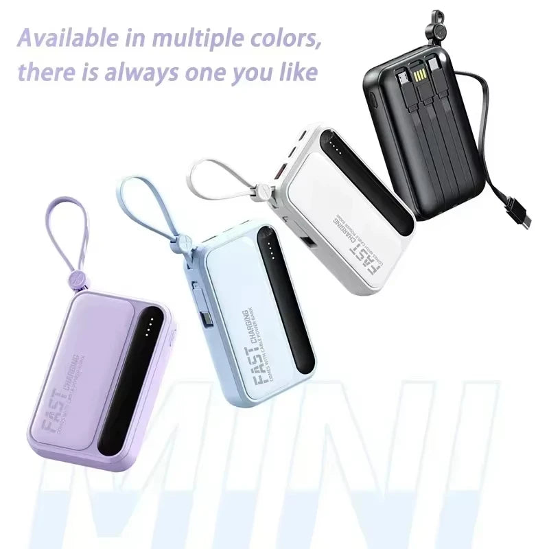 500000mAh 120W batterie externe grande capacité 4 in1 câbles Intelligent affichage numérique lumière Portable Powerbank pour iPhone Huawei nouveau