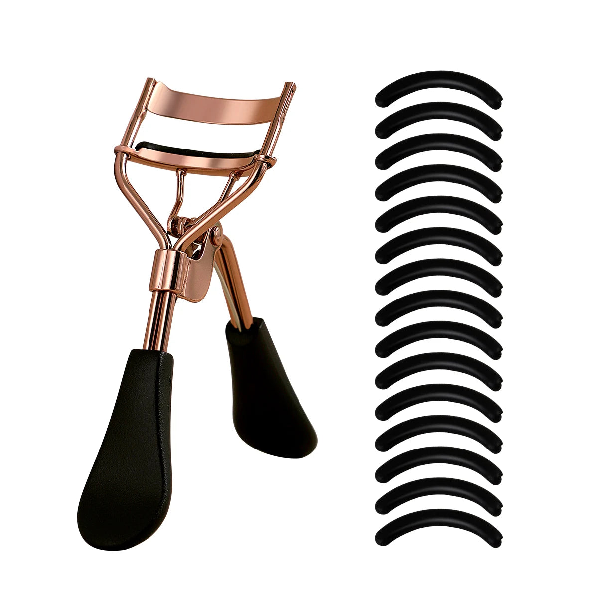 Recourbe-Cils Portable avec 15 Coussinets Silicone — Extension & Bouclage Cils