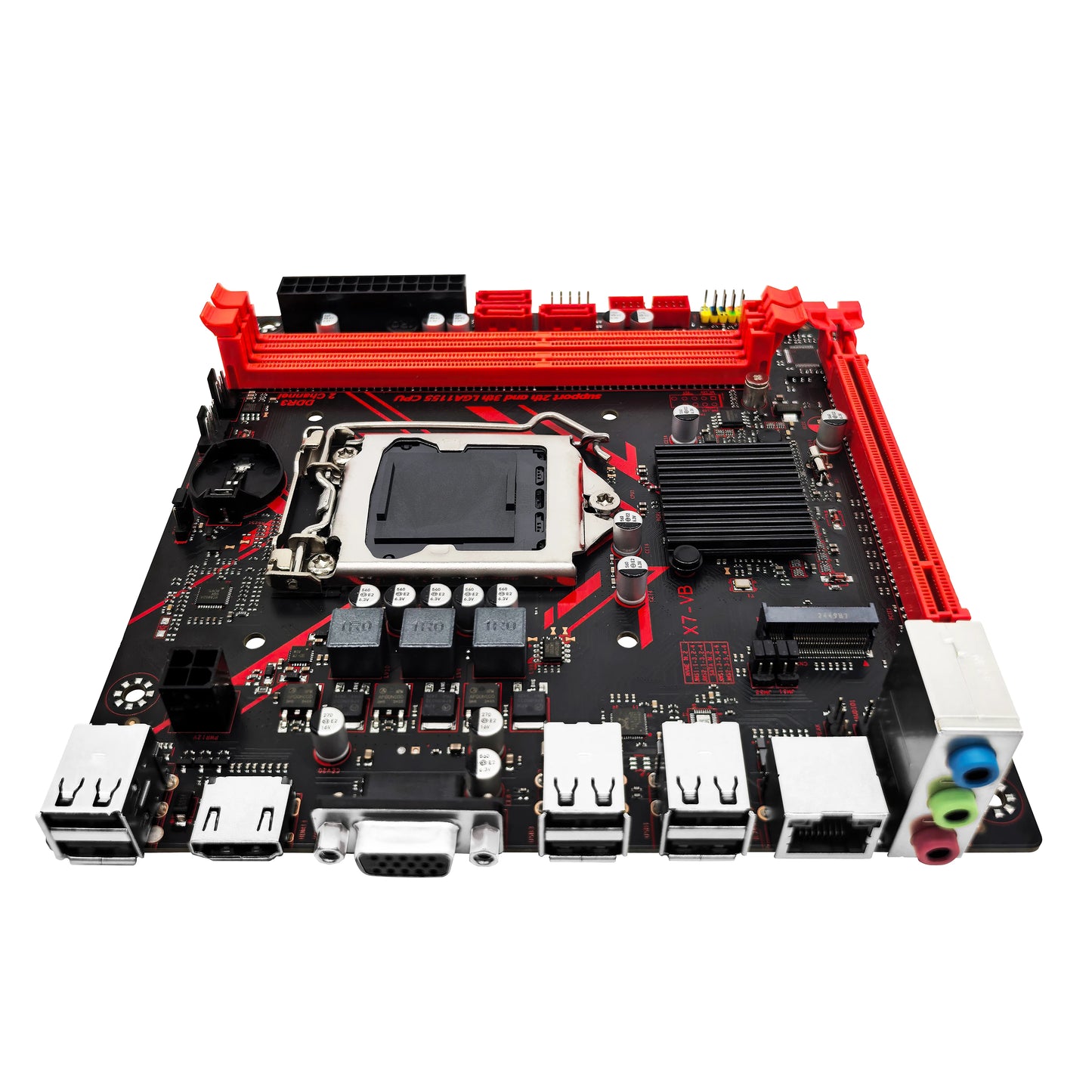 ZSUS H61 carte mère LGA 1155 cartes mères de bureau prenant en charge la RAM DDR3 avec Interface NVME M.2 USB2.0 SATA2.0