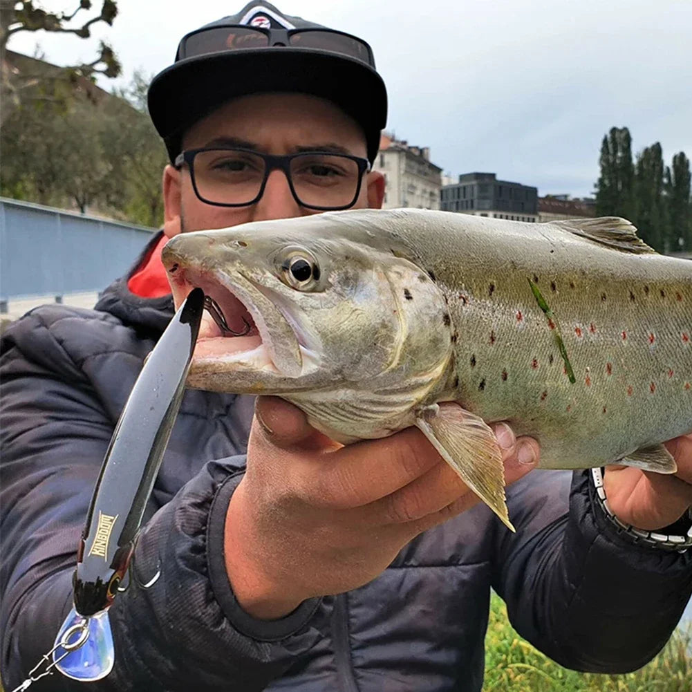 Kingdom Kingart coulant méné leurres de pêche 6g 9g 14g 18.6g Jerkbaits   Wobblers d'action réaliste, appâts durs silencieux, bar de mer