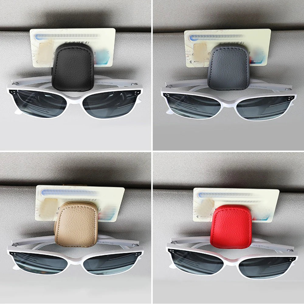 Universal Car Sunglass Clip, Ticket Holder, Fastener Support, Pen Case, Sun Visor, Car Accessories