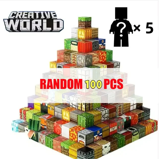500 Pièces Blocs de Construction Magnétiques Mini Monde — DIY, Puzzle, Jouets Enfants