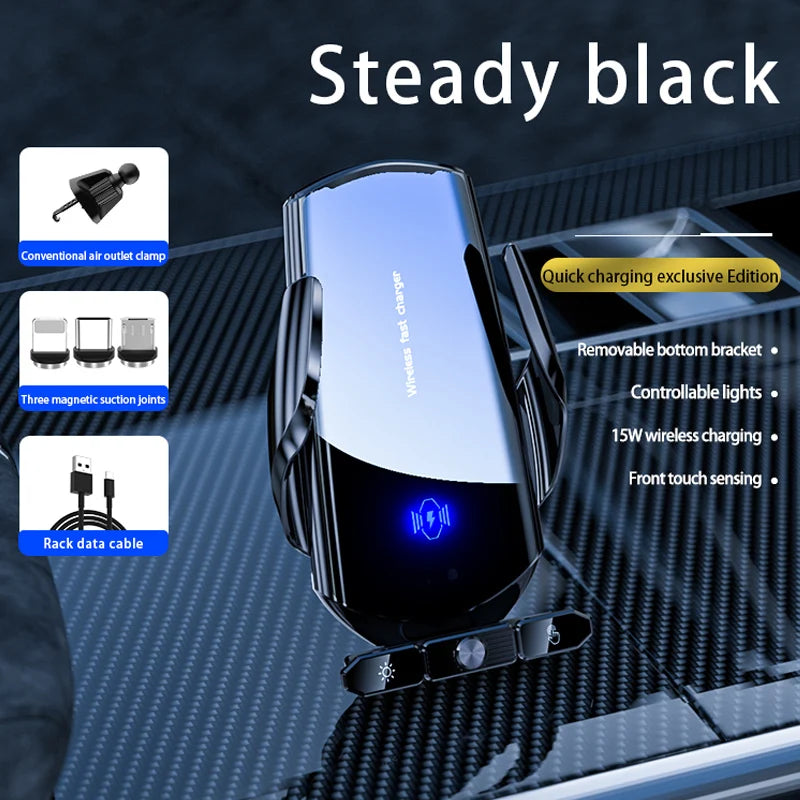 Wireless Car Charger, Magnetic Cell Phone Mount, 360° Rotating Car GPS Holder for iPhone Xiaomi