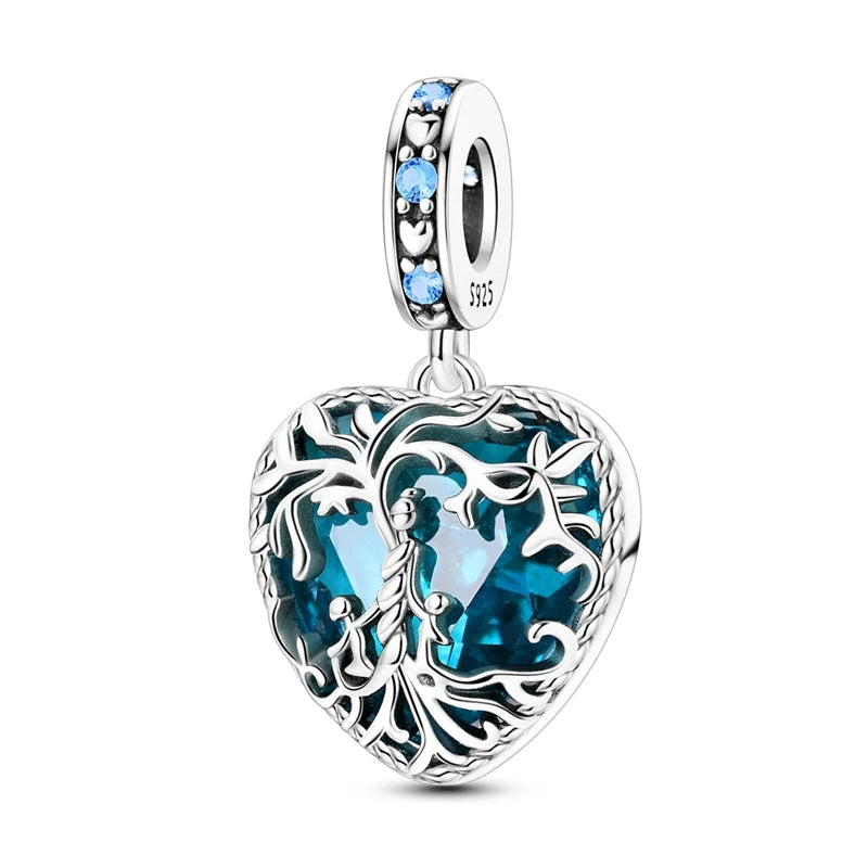 925 Sterling Silver Charms, Pearl Pendants, Tree of Life, Turtle, Love, Gemstones, Sunflower, for Women, Bracelet, Gift Jewelry, New Collection