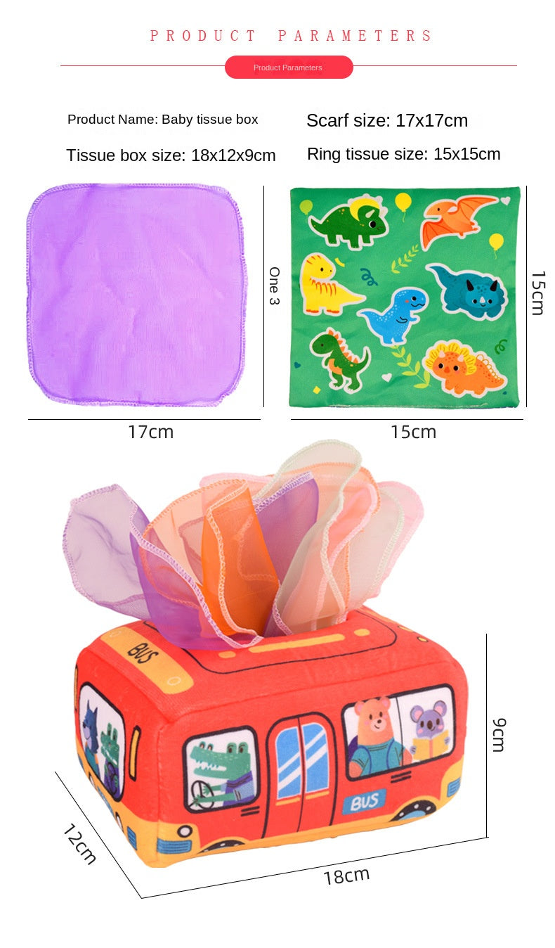 Jouet Montessori pour bébé, boîte à mouchoirs magique, activité d'apprentissage, jouet mentaires oriel pour enfants, exercice des doigts, jeu de société occupé