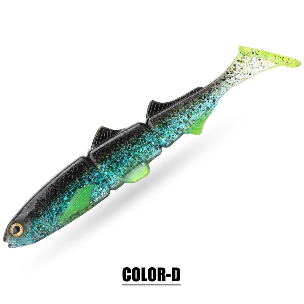 Spinpoler Paddle Tail Swimbait Shad brochet leurre de pêche 16 cm 22 cm appât souple 3 sections articulé Wobbler perche Zander attirail