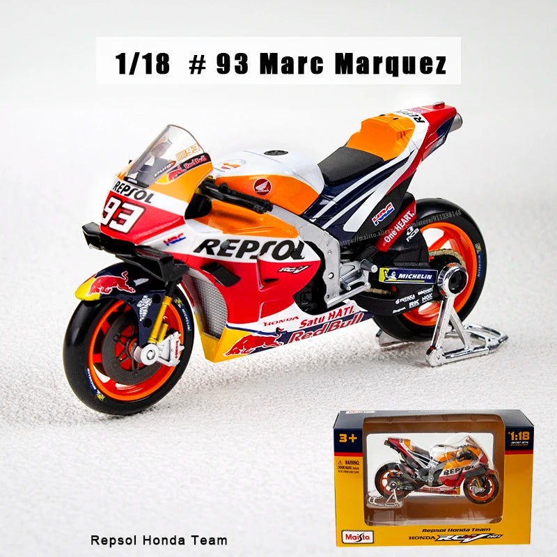 Modèle Réduit Moto GP 1:18 Champion 2024 — Alliage Moulé, Collection & Cadeau