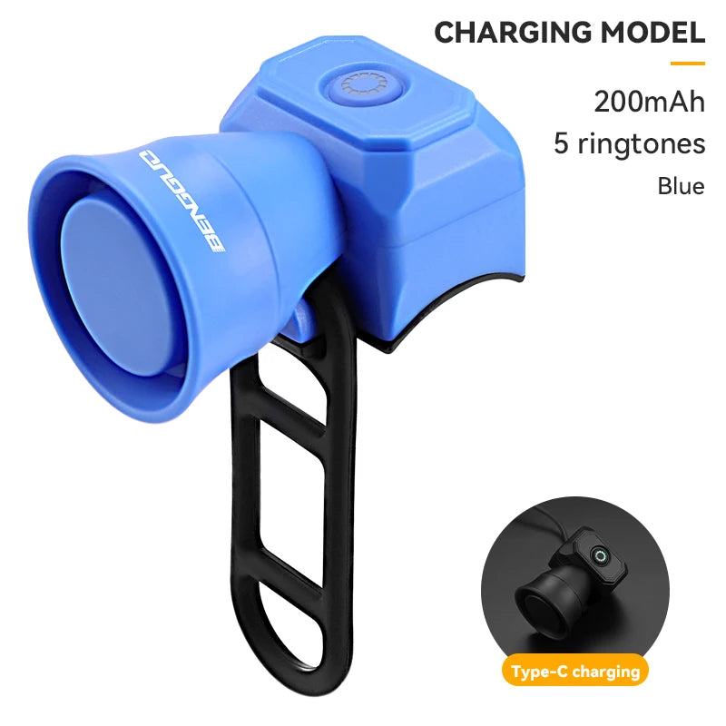 Klaxon de vélo électrique 130db klaxon de vélo fort pour adultes enfants VTT/Scooter/Ebike cloches de vélo électroniques étanches