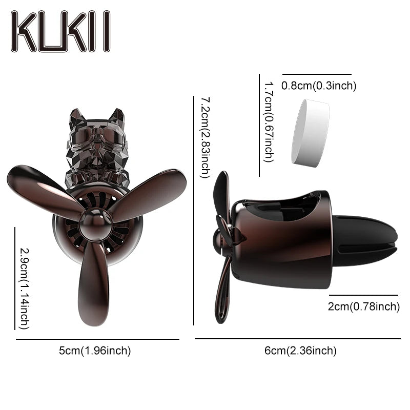 Bricolage parfum inodore ornements avion pilote bouledogue voiture désodorisants décorations accessoires arôme évent diffuseur de parfum