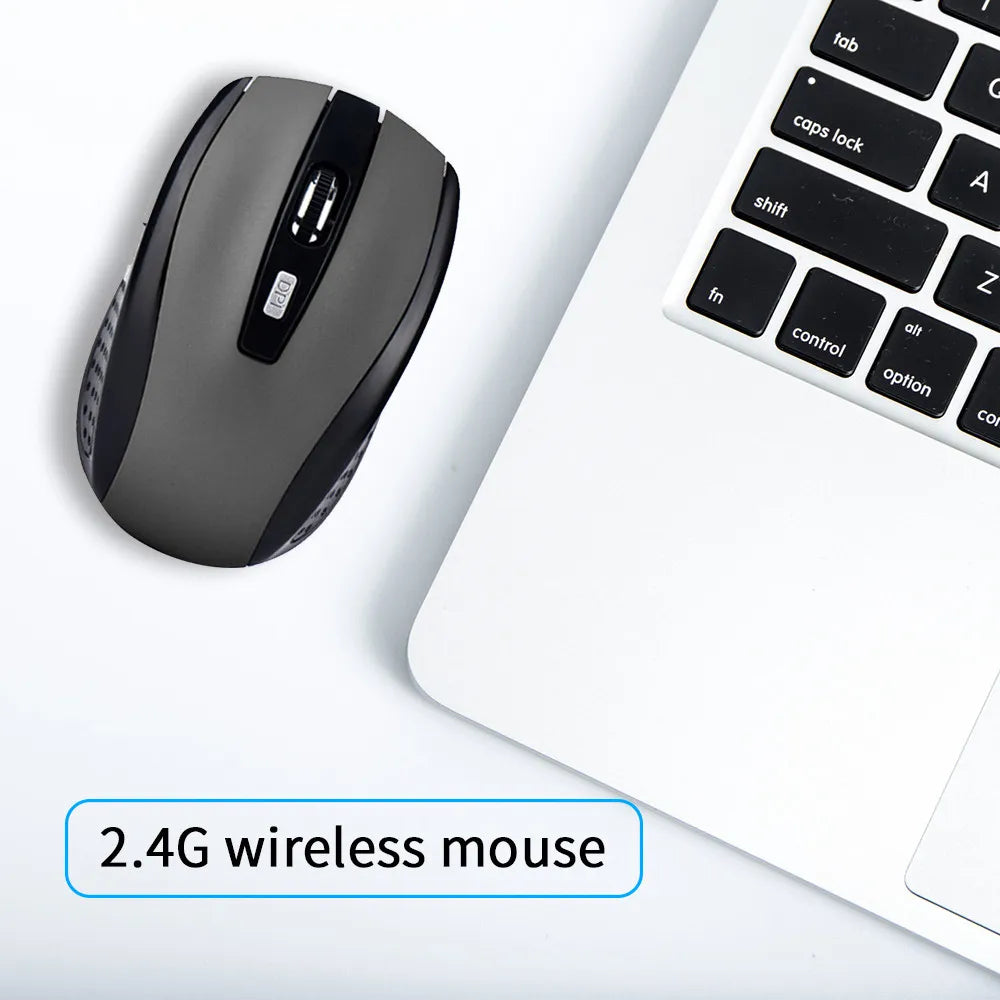 Souris sans fil 2.4G souris de jeu 2.4Ghz souris optique sans fil 6D mince Mini souris silencieuse DPI1600 pour Macbook PC ordinateur portable