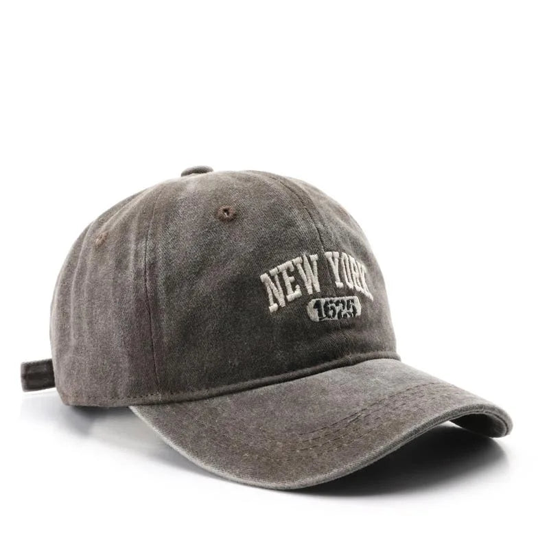Men Women Embroidered Letter Baseball Cap Vintage Fashion Solid Adjustable Outdoor Sports Snapback Hat Distressed Gorras