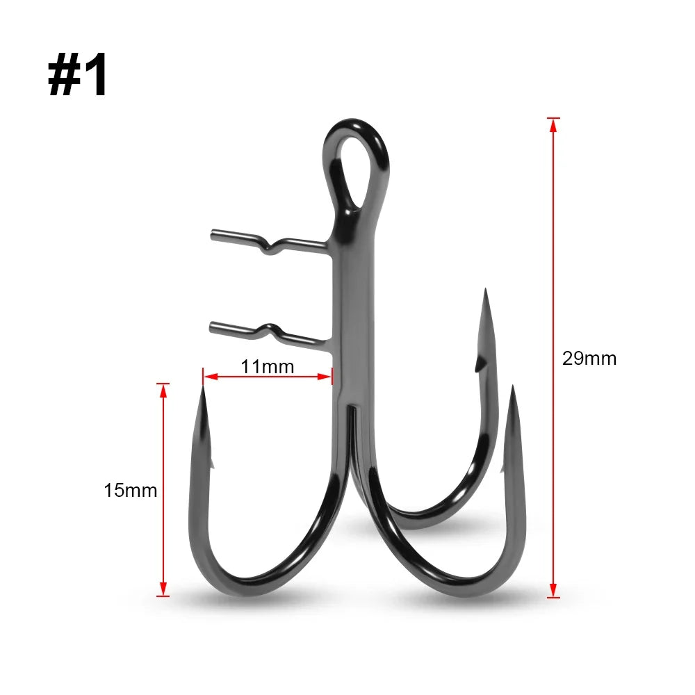 Hameçon triple d'assistance en bois de rose avec support d'appât, pointes pour leurre de pêche souple, Swimbait, aiguilles en T, accessoires de crochets de plate-forme Stinger