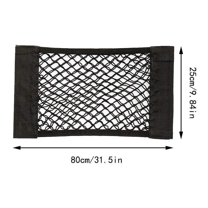 Car rear trunk storage bag, mesh net, car back seat storage bag, universal car storage pocket, elastic string net