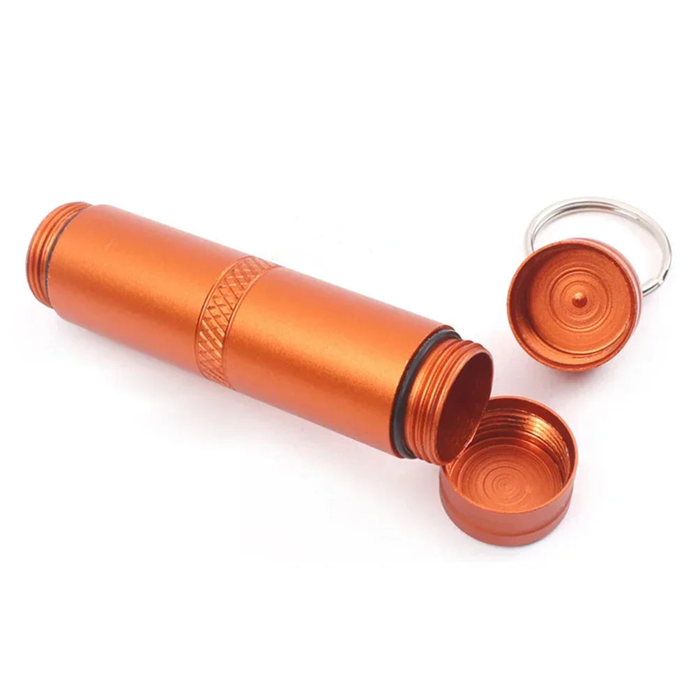 EDC-Boîte étanche pour capsule de survie en randonnée, coffre, support de stockage, pilule, étui d'allumette