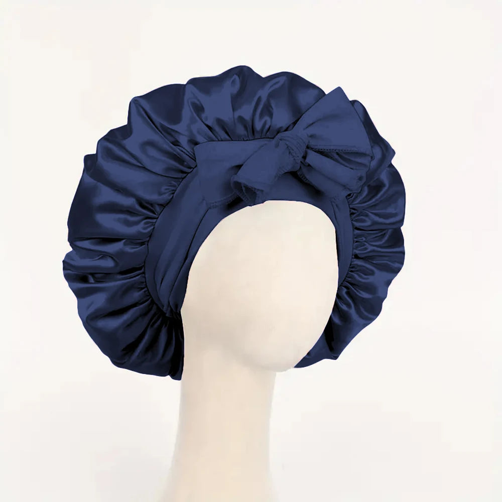 Adjustable Satin Bonnet for Men and Women, Sleeping Cap, Hair, Heavy Band
