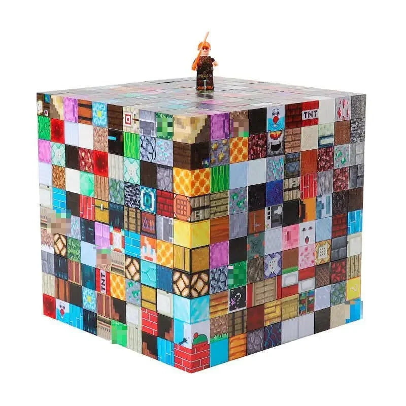 500 Pièces Blocs de Construction Magnétiques Mini Monde — DIY, Puzzle, Jouets Enfants