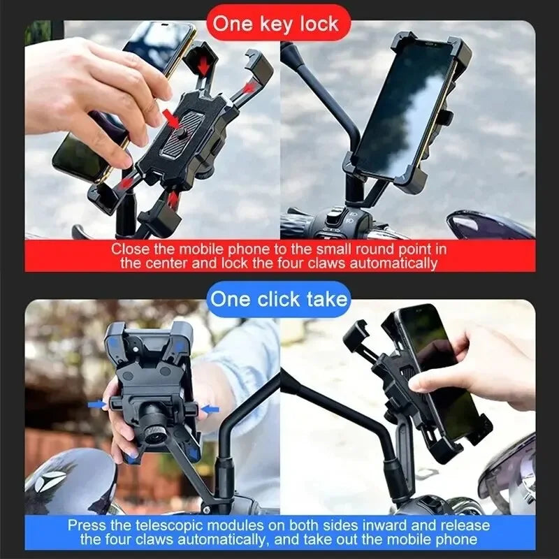 Soporte de teléfono para bicicleta eléctrica giratorio de 360° para Smartphone, ciclismo, MTB, bicicleta, motocicleta, soporte GPS antideslizante