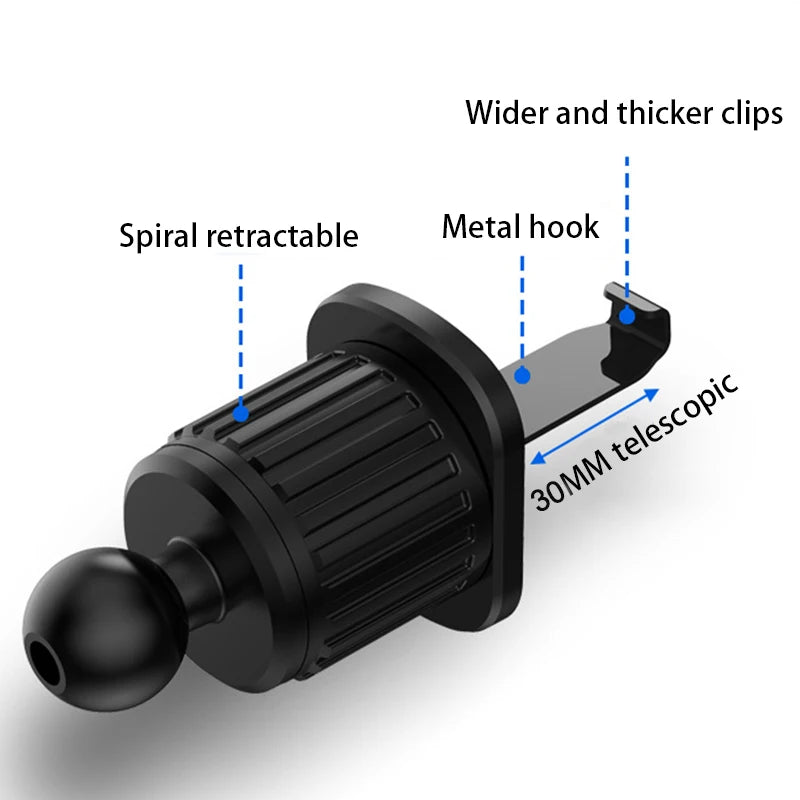 SEAMETAL Soporte de teléfono para coche Accesorios de interior Soporte de ventilación Base de ventilación Gadget universal para coche Soporte de teléfono móvil Accesorios