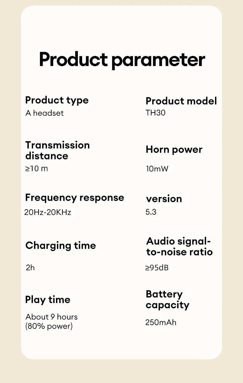 Auriculares Lenovo TH30 inalámbricos Bluetooth HiFi estéreo deportivos con micrófono, auriculares de música plegables, auriculares para juegos de baja latencia