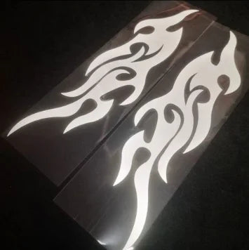 Motorcycle Flame Reflective Stickers, Self-Adhesive Cool Fire Strip, Modified Decals, Motorcycle Body Decoration, Car Supplies