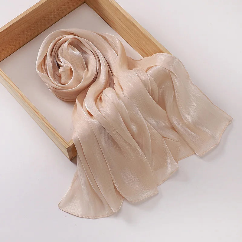 Hijabs en mousseline de soie de qualité supérieure pour femmes, voile turban doux et long, écharpes musulmanes, châles Hijab, couvre-chef Islam, accessoires Ramadan