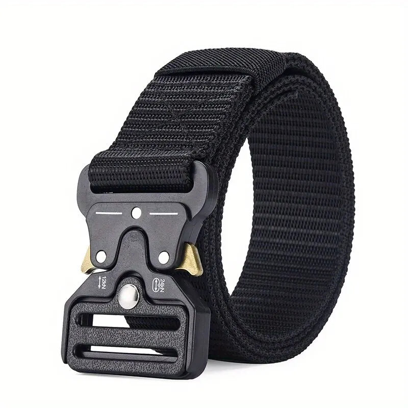Cinturones tácticos multiusos para hombre, duraderos, diseño ajustable, para entusiastas de los deportes al aire libre, combina con jeans, para hombres y mujeres, 1 pieza/2 piezas