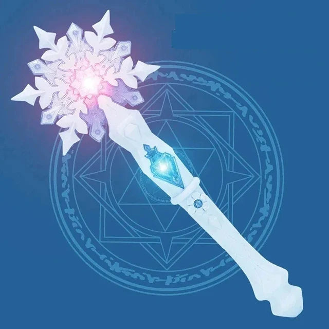 Baguette de neige princesse pour filles, jouet féerique, baguettes lumineuses, noël, Halloween, jouets pour enfants, flocon de neige, bâtons lumineux, Cosplay pour enfants
