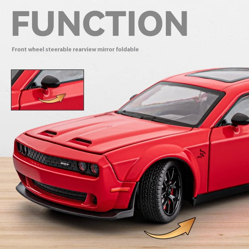 Modèle de muscle car américain 1:24 en alliage — son et lumière, cadeau d'anniversaire enfant