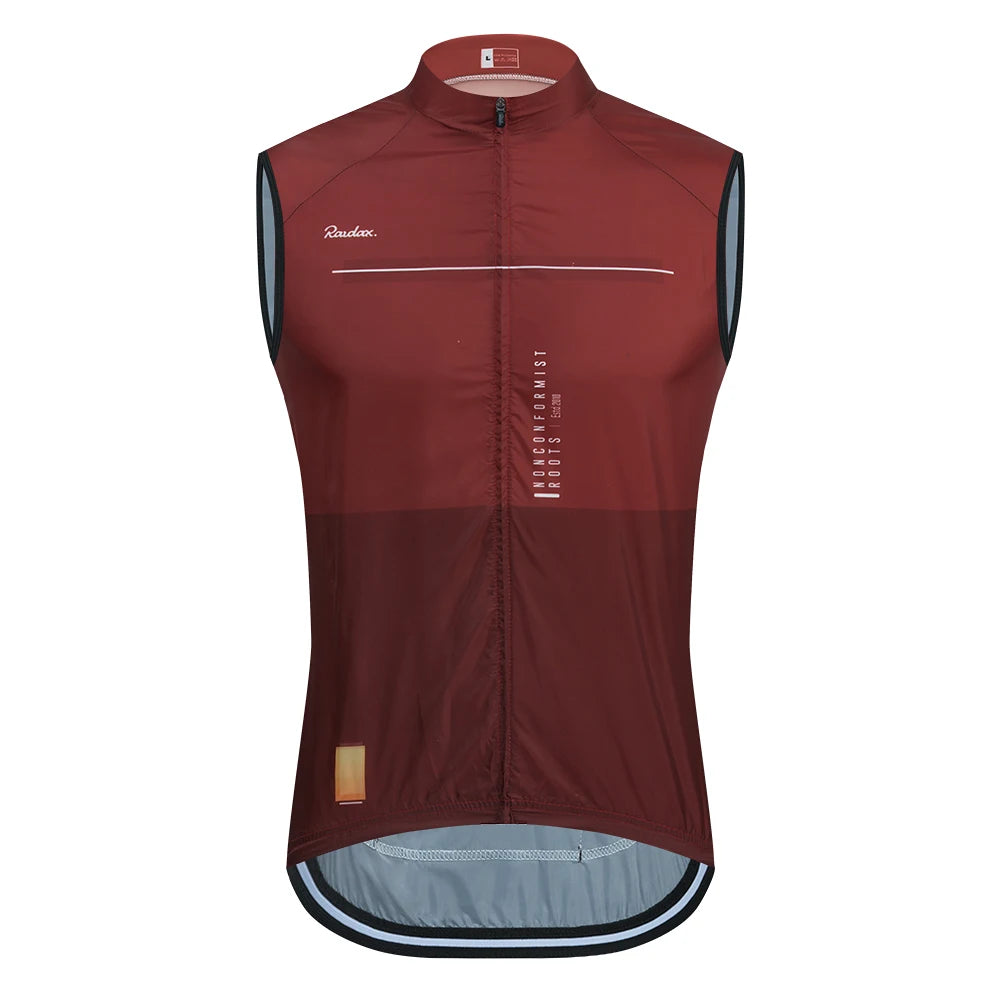 Raudax – Chaleco de ciclismo sin mangas para hombre, de malla, camiseta interior, cortavientos, ropa de ciclismo, chaleco de moto