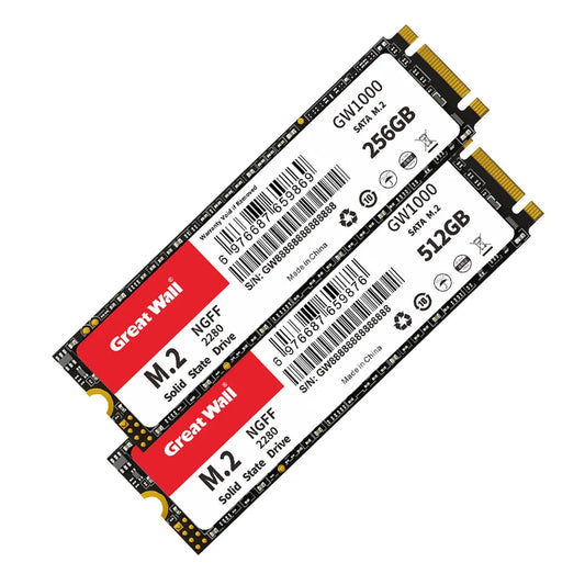 Disque SSD Great Wall M.2 2280 128 Go 256 Go 512 Go 1 To NGFF 2 To, disques à semi-conducteurs 540 Mo/s M2 SATA pour PC de bureau et ordinateur portable