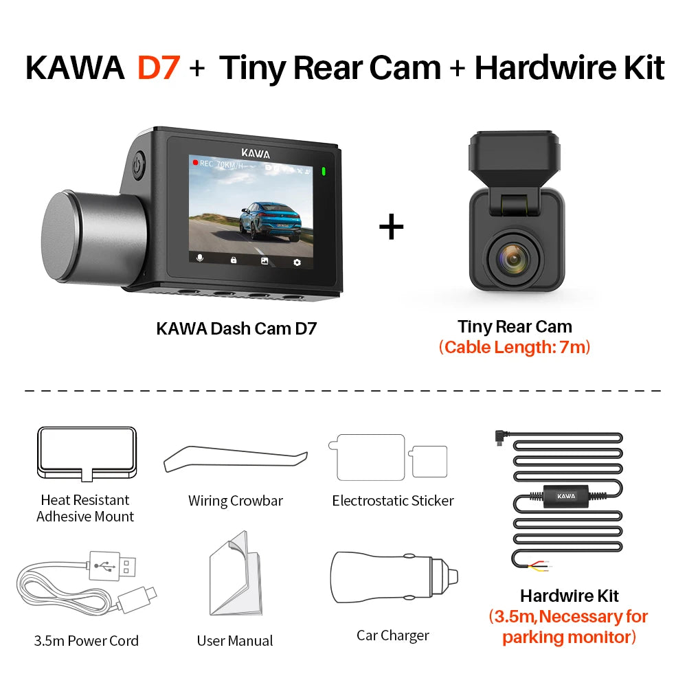 Dashcam 4K Avant & Arrière WiFi6 — Commande Vocale Enregistreur Application