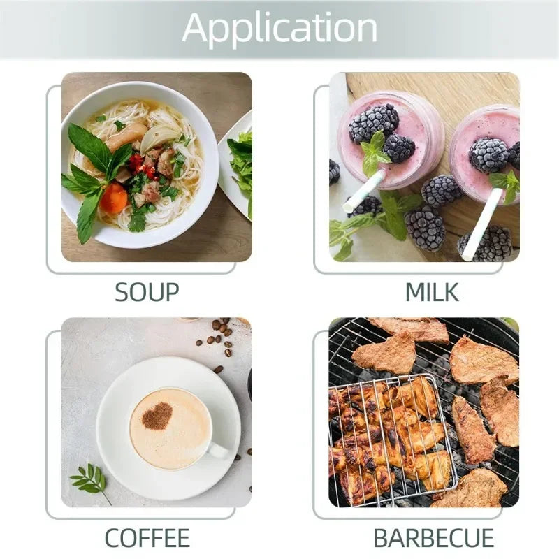 Thermomètre alimentaire numérique — sonde viande, BBQ, four, eau, huile, cuisson, électronique