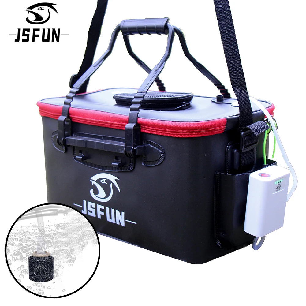 JSFUN Seau de Pêche Pliable EVA — Léger & Portable Plein Air