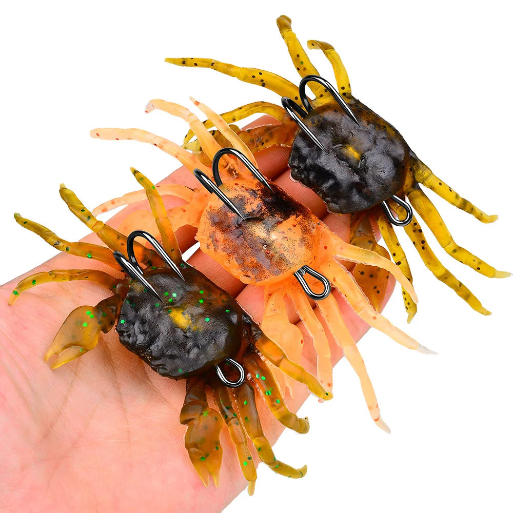 ZUKIBO Leurres Souples en Crabe — Appat Fond Pêche en Mer