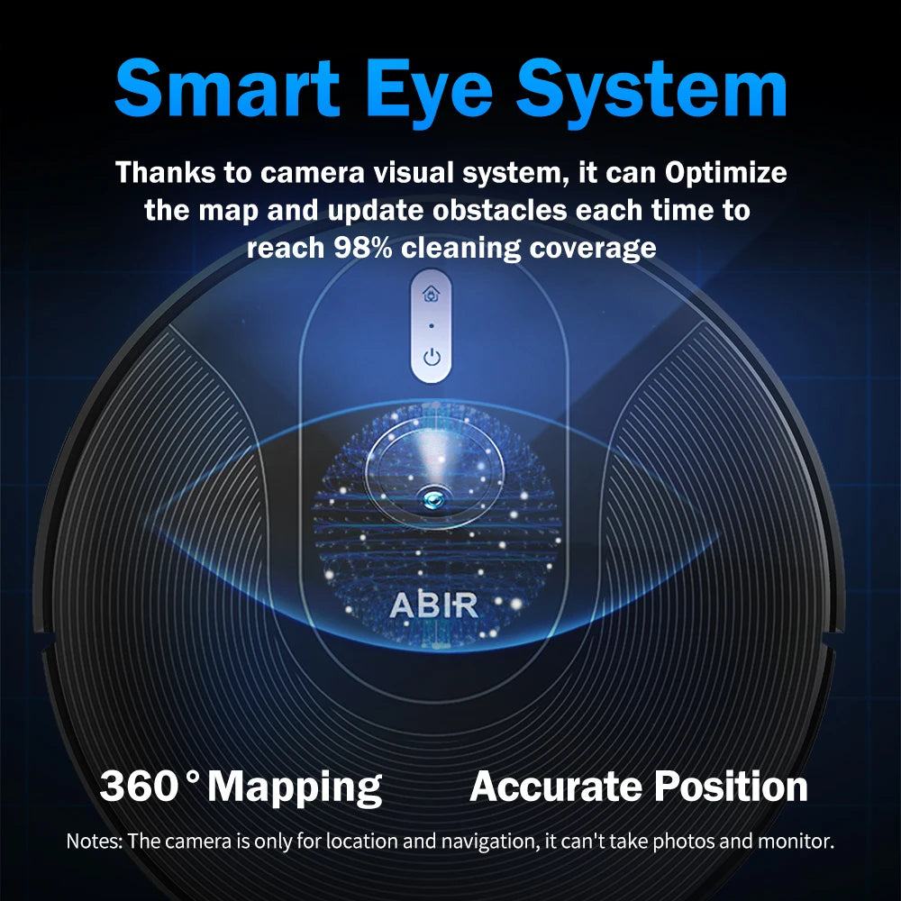 (código promocional: EU6006) Robot aspirador ABIR X6PRO con sistema de visión inteligente, succión