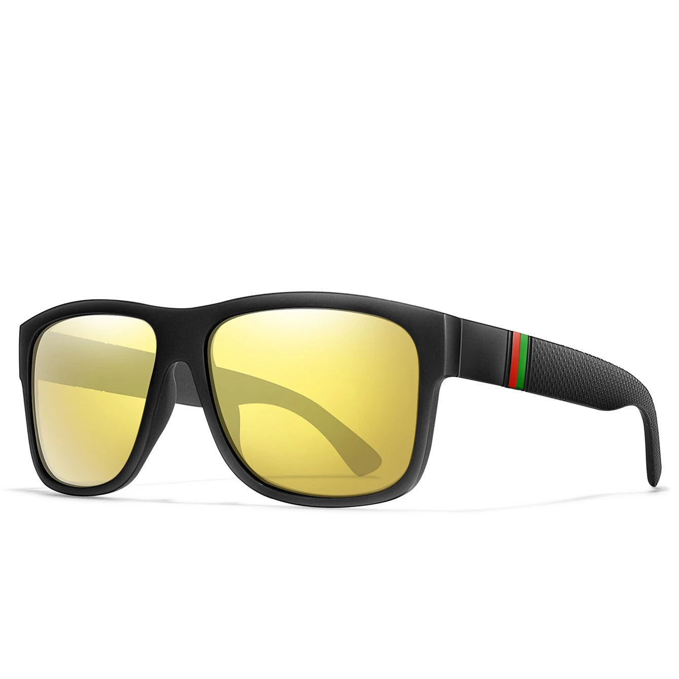 Gafas de sol polarizadas cuadradas clásicas para hombre, para pesca, conducción al aire libre, ciclismo, carrera, vintage, montura grande, UV400