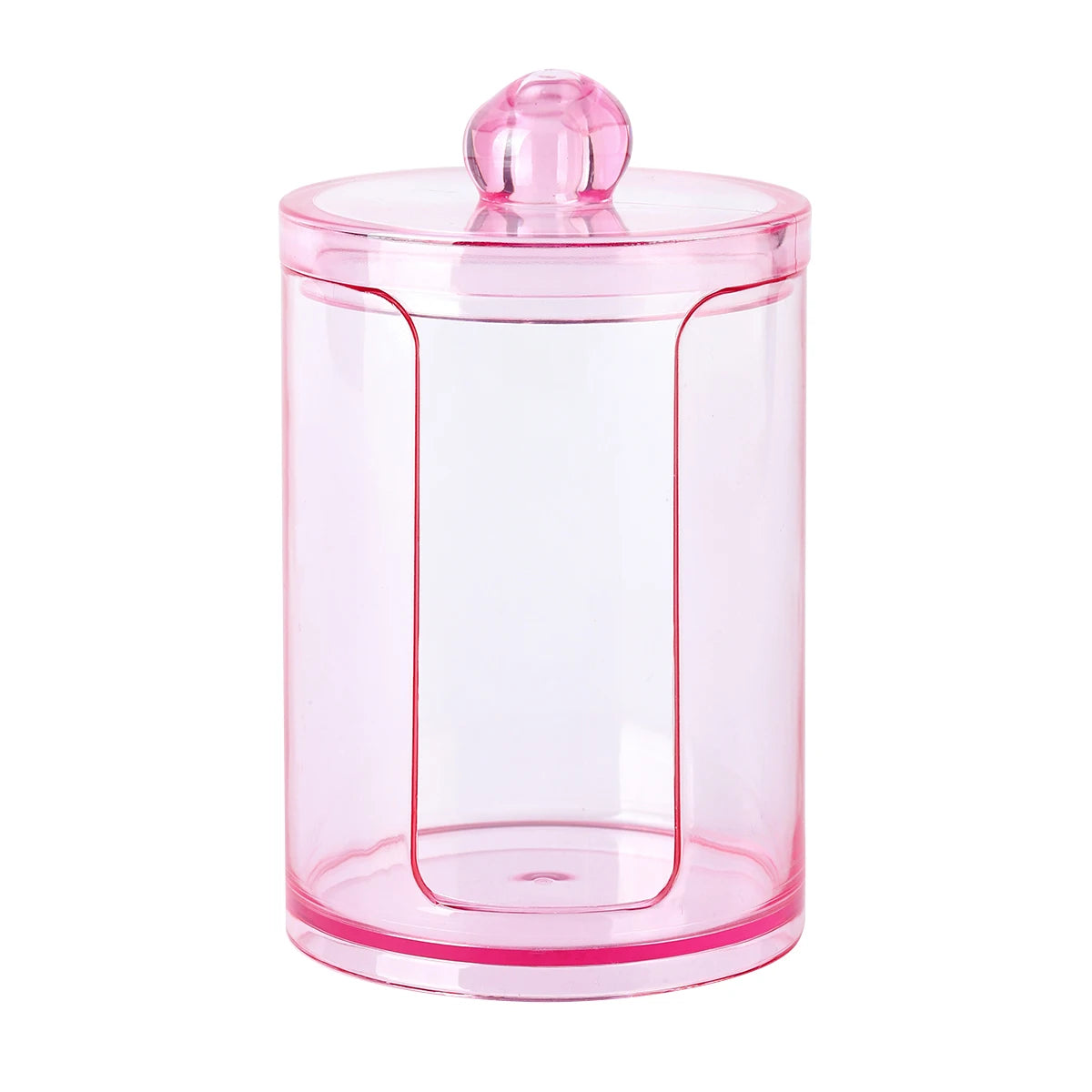Qtip Holder Dispenser with Lid, 10 Oz Bathroom Storage Organizer Jar for Cotton Balls, Cotton Swabs, Bath Salts, Vanity Canisters