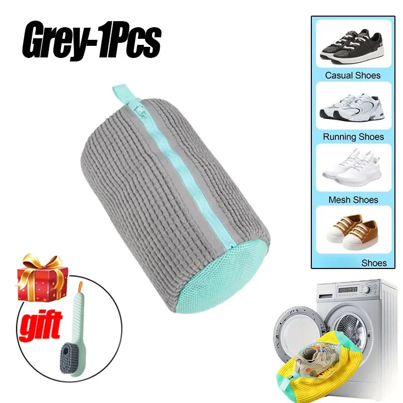 Bolsas de lavandería, bolsa para lavar zapatos en lavadora, con cremallera, con forro polar grueso en el interior, perfecta para zapatillas deportivas y zapatos casuales
