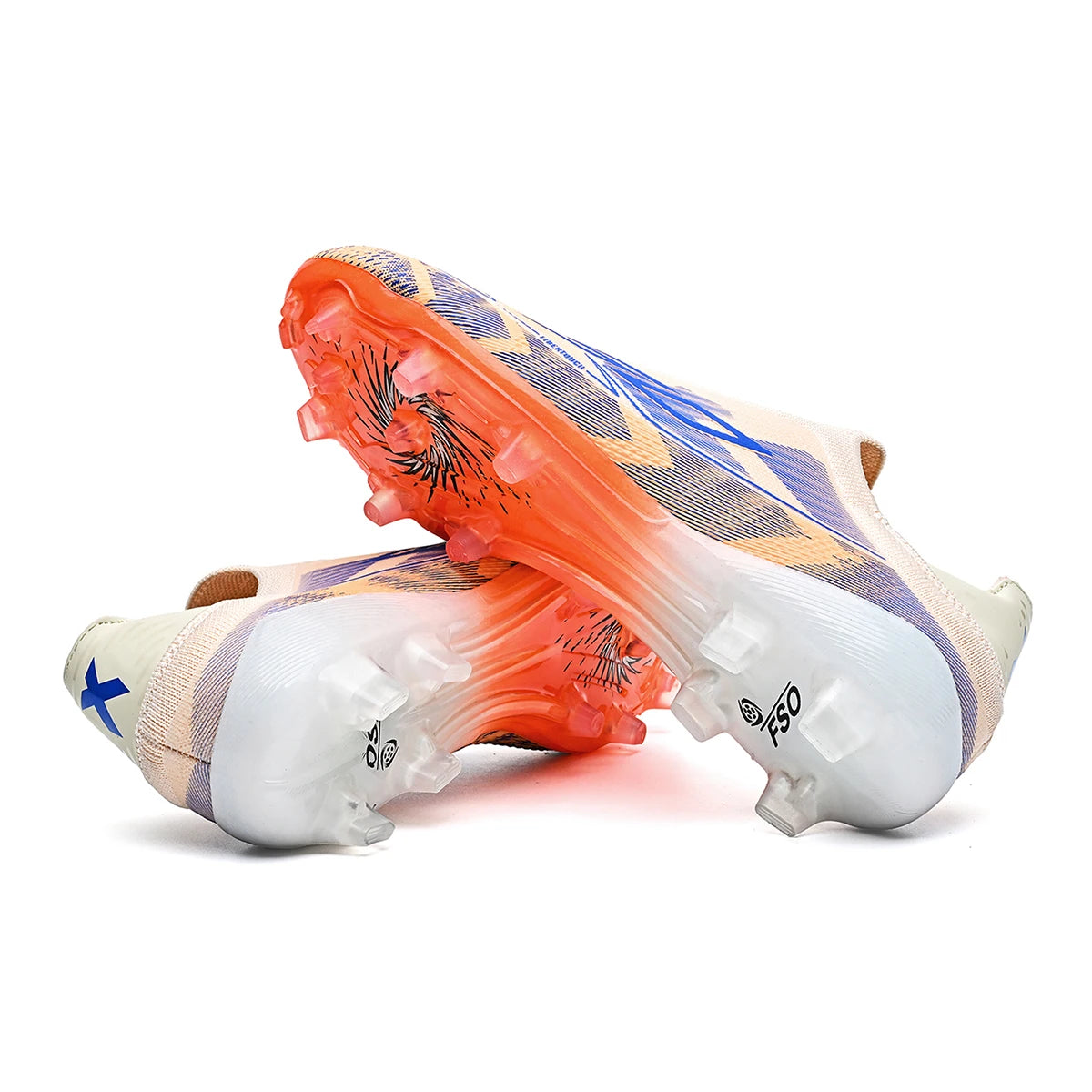 Chaussures de Football Adulte AG/FG Crampons TPU — Tige PU Texturée, Terrain Herbe EU 35–46